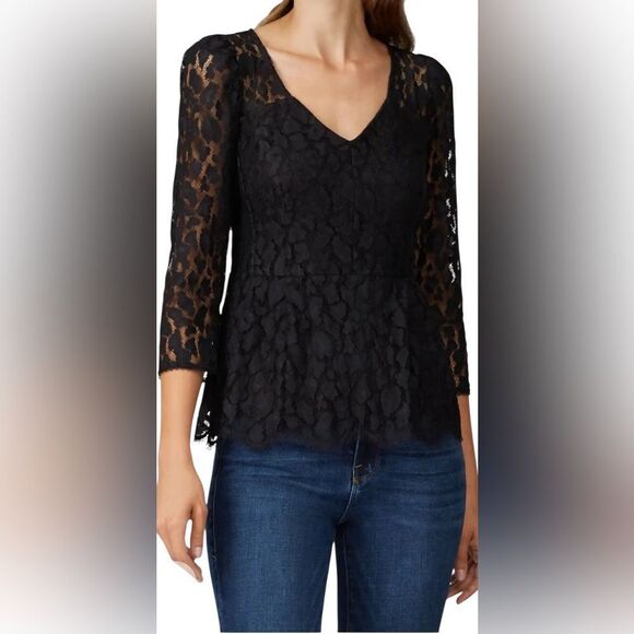 Nanette Lepore Leopard Lace Top Size 6 - Picture 2 of 10